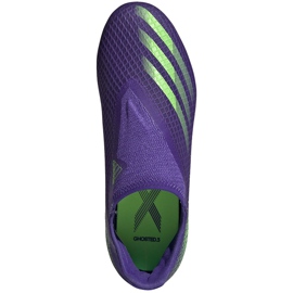 Adidas X Ghosted.3 Ll Fg Junior lila-gröna EH2015 fotbollsskor purpur purpur 1