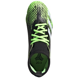 Adidas Predator 20.3 Tf Junior fotbollsskor, svarta och gröna EH3034 svart/grön/vit 1