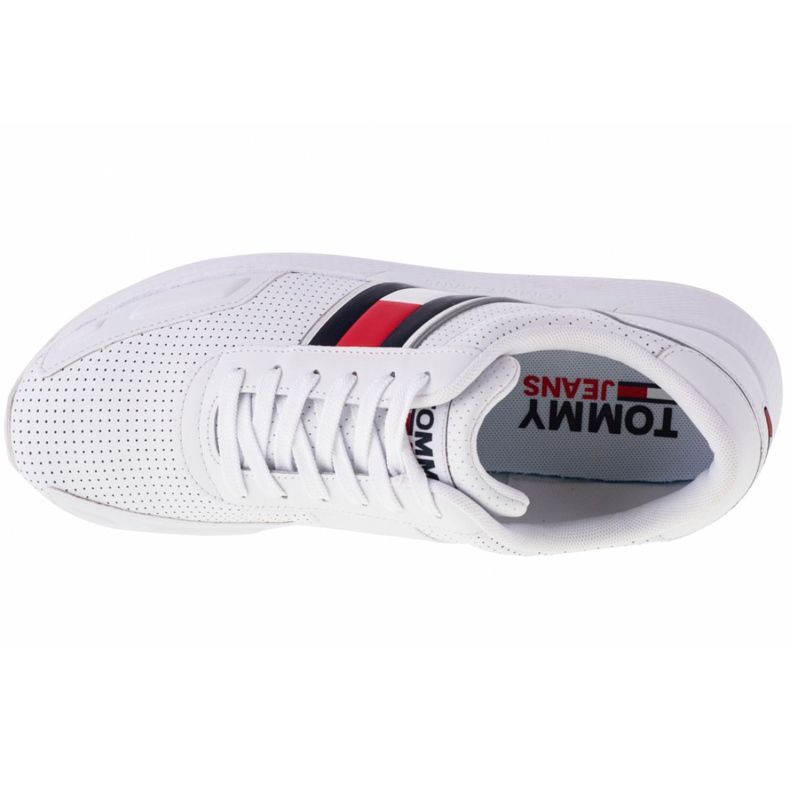 Skor Tommy Hilfiger Flexi Perf Leather Runner M EM0EM00580-YBR vit 2
