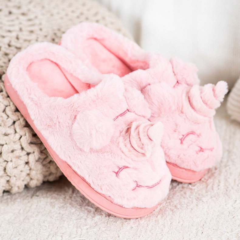 Bona Unicorn tofflor för kvinnor rosa 2