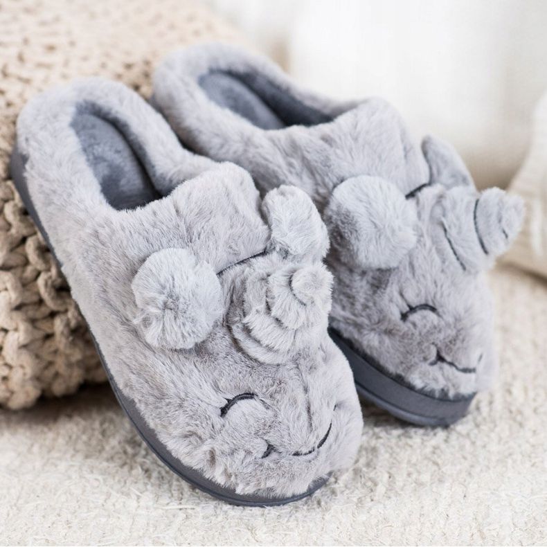 Bona Unicorn tofflor för kvinnor grå 1