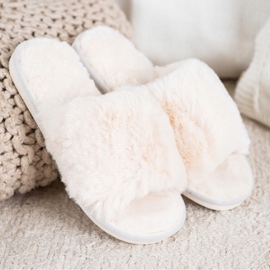 Bona Tofflor Med Päls beige 1