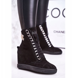 Dam mocka sneakers BOOCI 2222/066 / s Silverkedja Svart 1