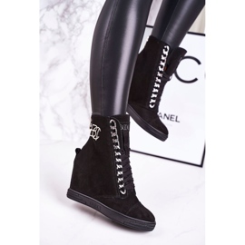 Dam mocka sneakers BOOCI 2222/066 / s Silverkedja Svart 2