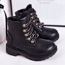 Barnisolerade fällare Eco Leather Chain Black Rock &amp; Roll svart 1