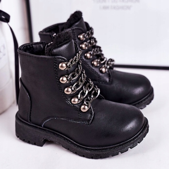 Barnisolerade fällare Eco Leather Chain Black Rock &amp; Roll svart 1