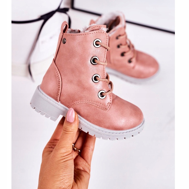 Barnstövlar Stövlar uppvärmda med pälsrosa Mia 2