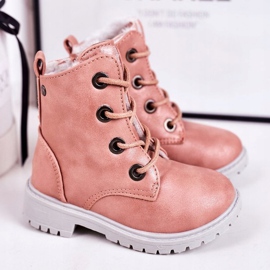 Barnstövlar Stövlar uppvärmda med pälsrosa Mia 1