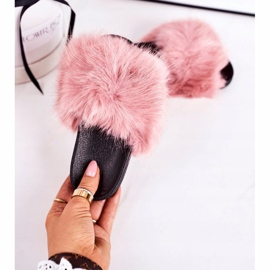 Barnens rosa Fashionista päls tofflor 2