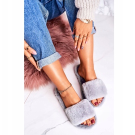 FRJ Kvinnors grå päls tofflor grå kalla dagar 2