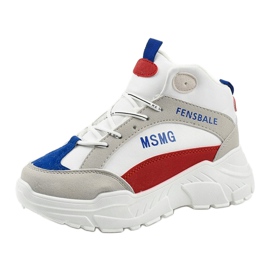 Vita sneakers, isolerade Denim sneakers mångfärgad 1