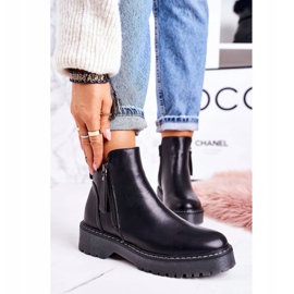 PJ1 Kvinnors varma stövlar på en gummisula Black Moon Walk svart 1