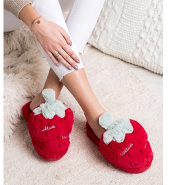 Bona Jordgubbs tofflor röd grå 1