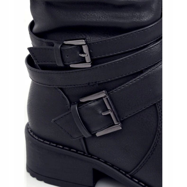 Svarta ridstövlar för kvinnor 7501 Svart 1