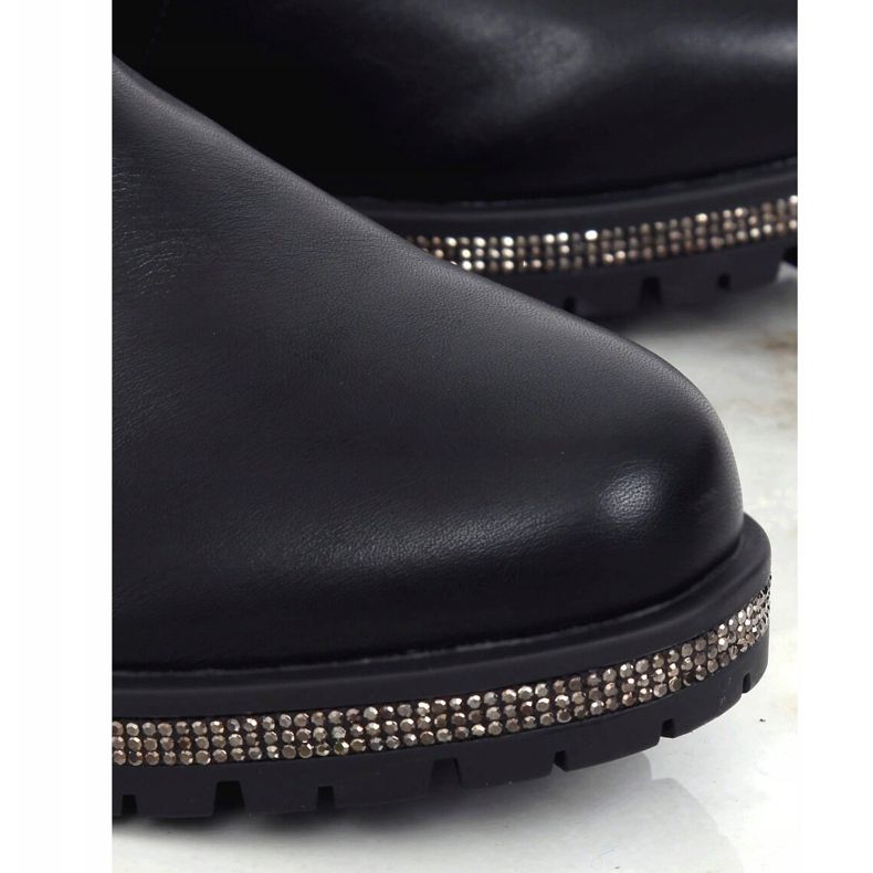 Svarta ridstövlar för kvinnor SG-501 Svart 1