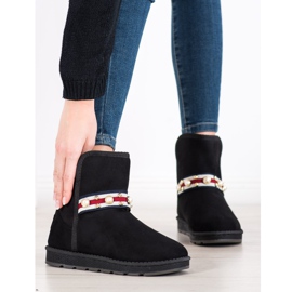 Bona Mukluki med dekorativ remsa svart 1