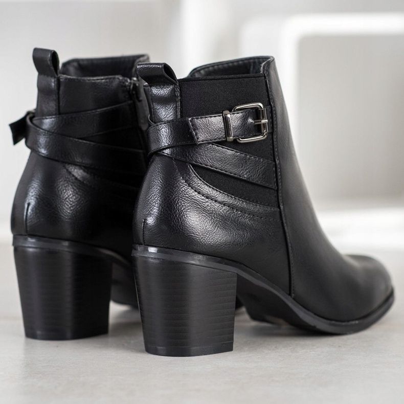 Ideal Shoes Casual svarta stövlar 1