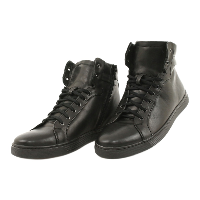 KENT herrskor i läder svart Chris 2