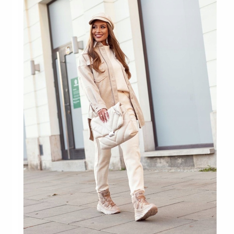 Kylie Crazy Dam Sneakers Beige Snöskor Missy 1