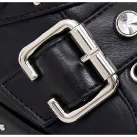 Militära stövlar med svarta dubbar NS176P Svart 1