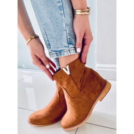 BM Stövlar på en dold kilkamel ZT1013 Camel brun 2