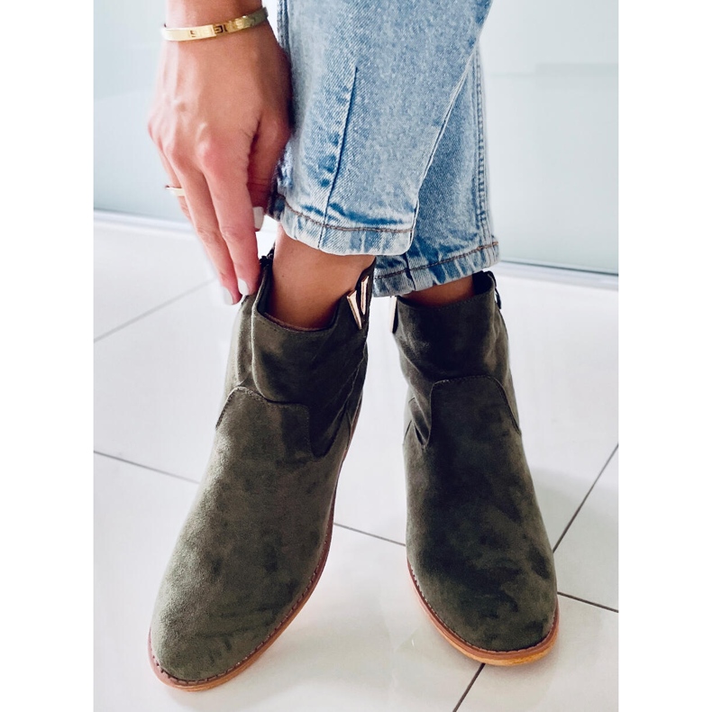 Gröna ZT1013 Gröna stövlar på en dold kil 2