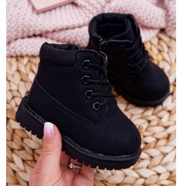 FRROCK Barn Trappers stövlar Black Dexter svart 1