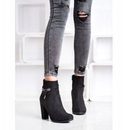 Abloom Eleganta stövlar i mocka svart 1