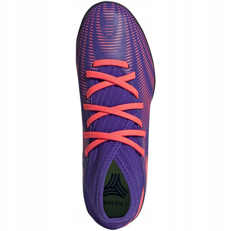 Adidas Nemeziz.3 Tf Jr EH0576 fotbollsskor orange, lila, rosa violett 1