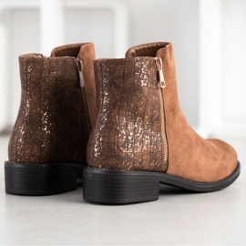 Bestelle Trendiga stövlar med dragkedja brun 1