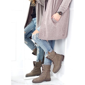 Snörarbetare mörkbeige 4667 khaki kaki 1