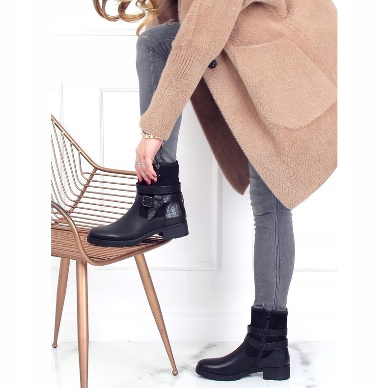 Svarta militära damskor 267 Svart 2