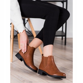 Ideal Shoes Ekokläder Chelsea stövlar brun 1