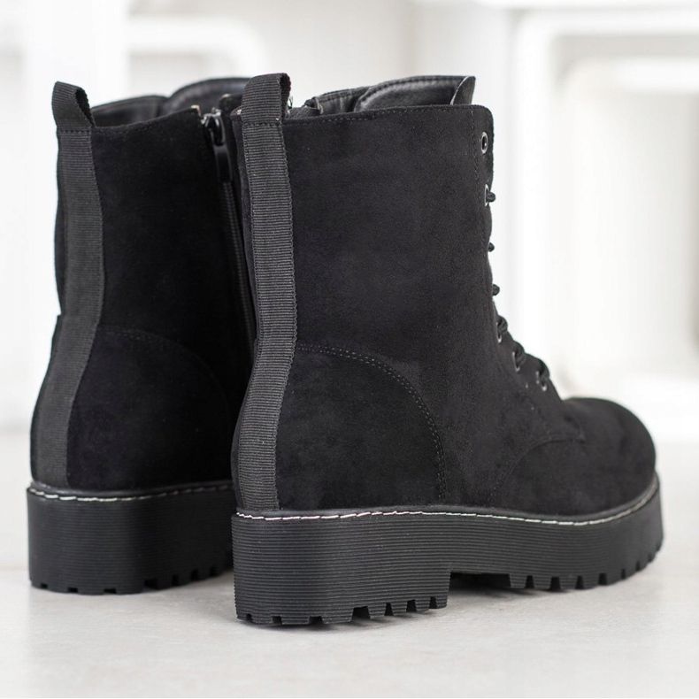 SHELOVET Mocka Trappers På Plattformen svart 1