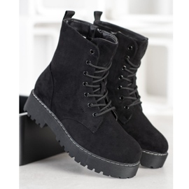 SHELOVET Mocka Trappers På Plattformen svart 2