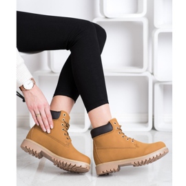 SHELOVET Varma vandringsskor med ekoläder brun 2