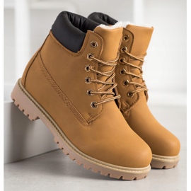 SHELOVET Varma vandringsskor med ekoläder brun 1