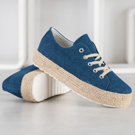 Kylie Sneakers på plattformen blå 1