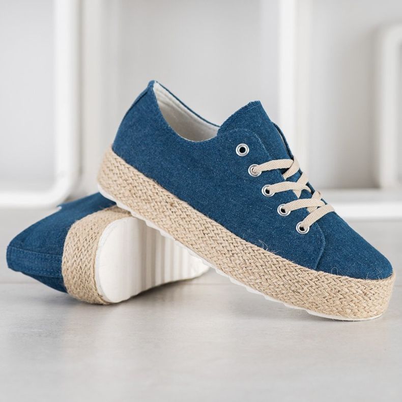 Kylie Sneakers på plattformen blå 1