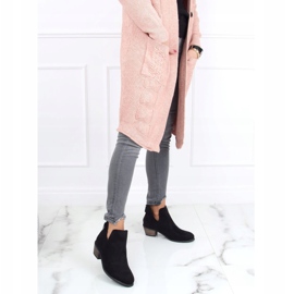 Svarta stövlar med utskurna svarta CM-8M4-1 Svart 2