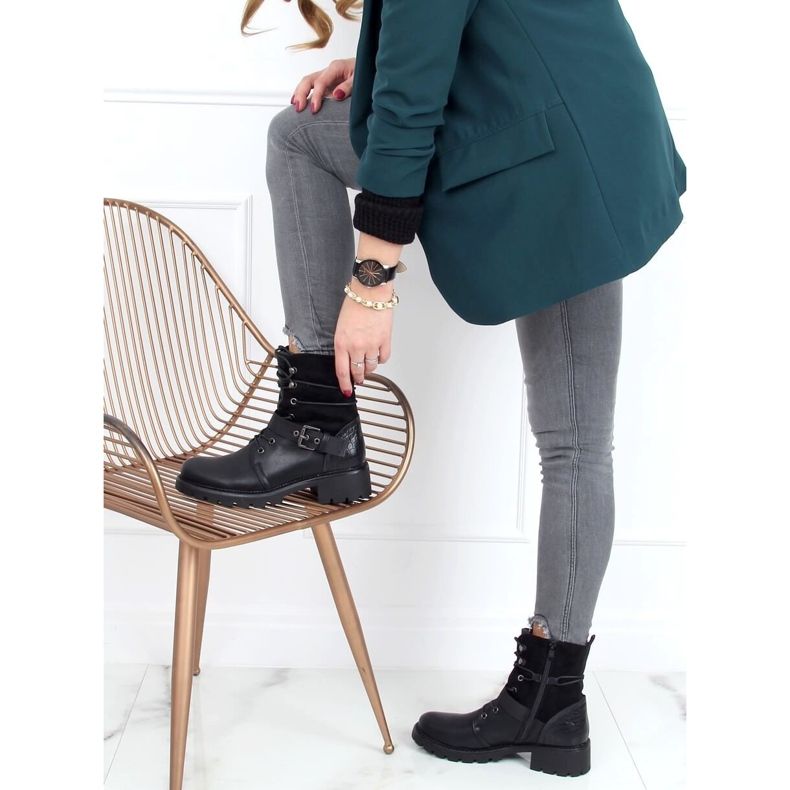 Black Workery stövlar 1215-PA Svart 2