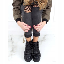 Svarta högsula stövlar NC1106 Svart 2