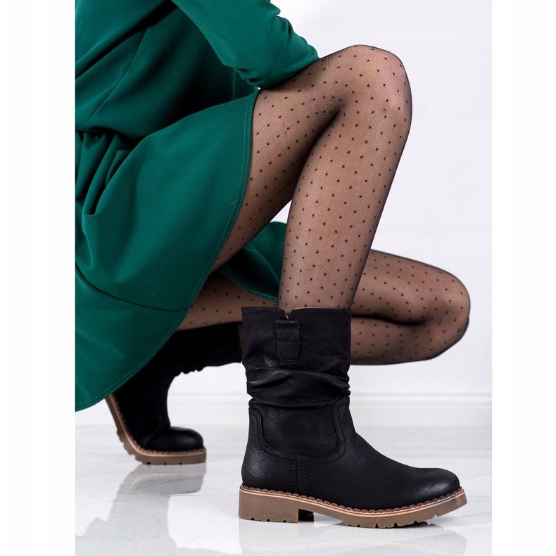 Super Mode Stövlar med volanger svart 1