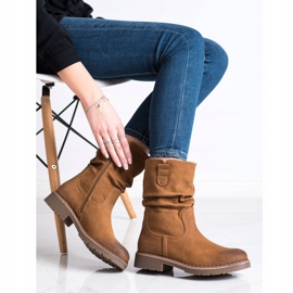 Super Mode Stövlar med volanger brun 1