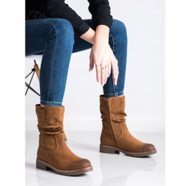 Super Mode Stövlar med volanger brun 2