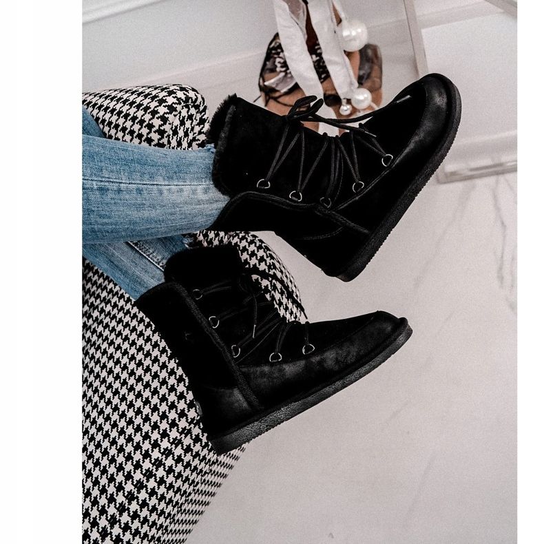 HAN Snöskor för kvinnor med päls svart Ilana 3