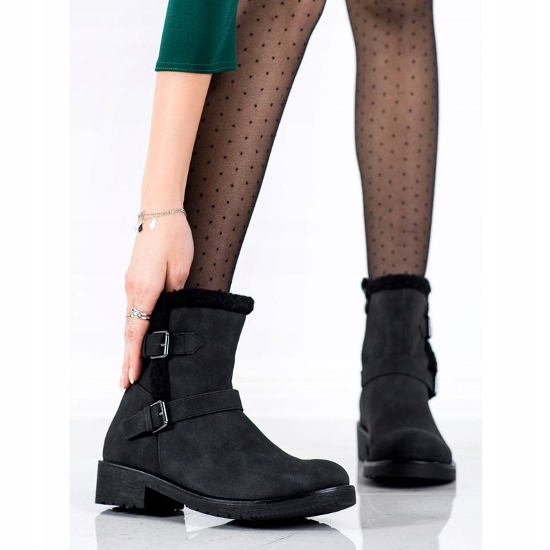 Cm Paris Svarta stövlar med spännen 2