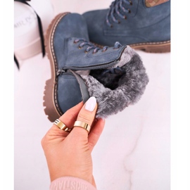 Apawwa Barnstövlar Fångare uppvärmda med pälsblått London beige brun marinblå 1