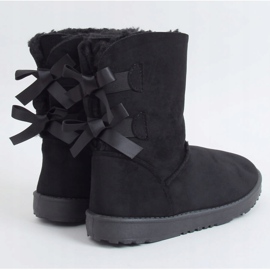 Snöskor med svarta rosetter B195-1 Svart 1