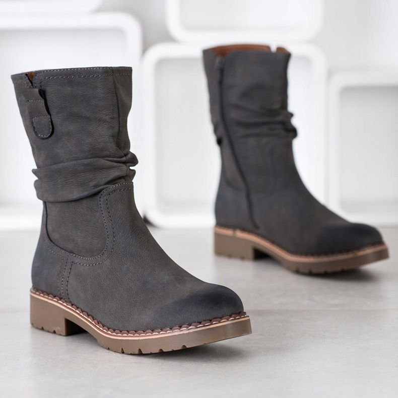 Super Mode Stövlar med volanger grå 1